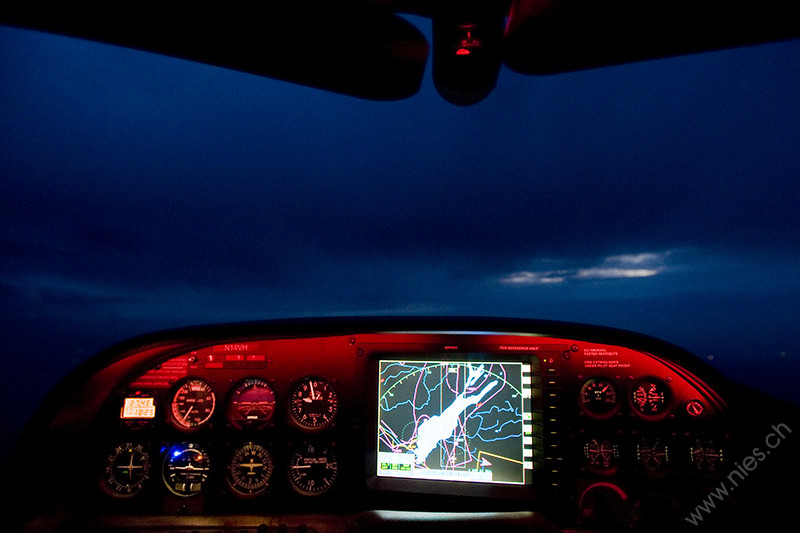 Cockpit lights / Flight Kloten — Salzburg / Aerial Pictures / Photos