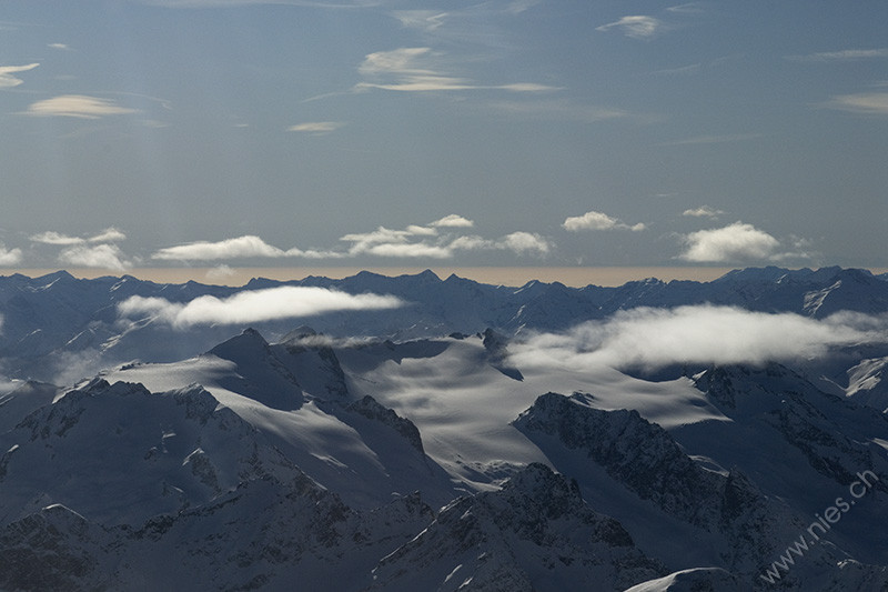 Swiss Alps with clouds
