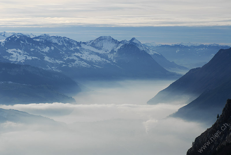 Fog over Lake Lucerne
