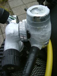Ventil Erste Stufe vereist