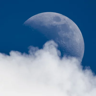 Half Moon with Clouds
