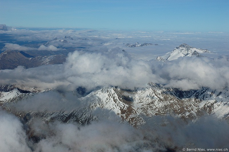 Alpen mit Wolken