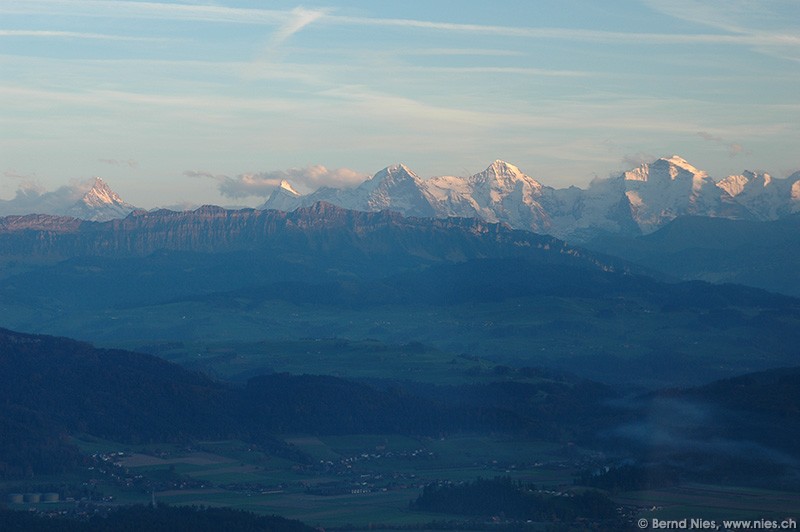 Alps with sunset