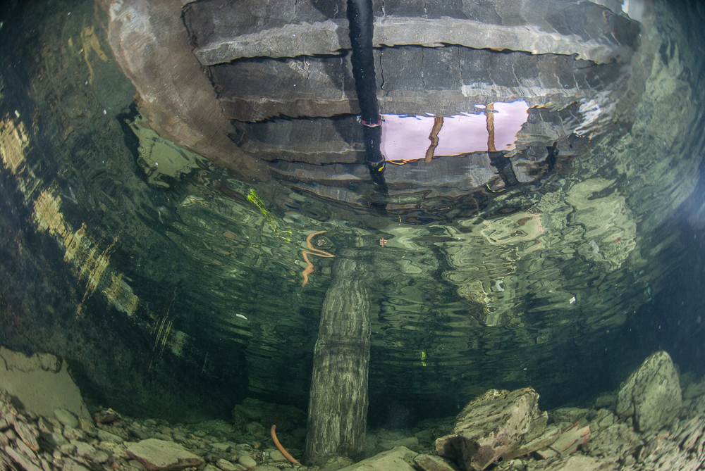 Under the pump house