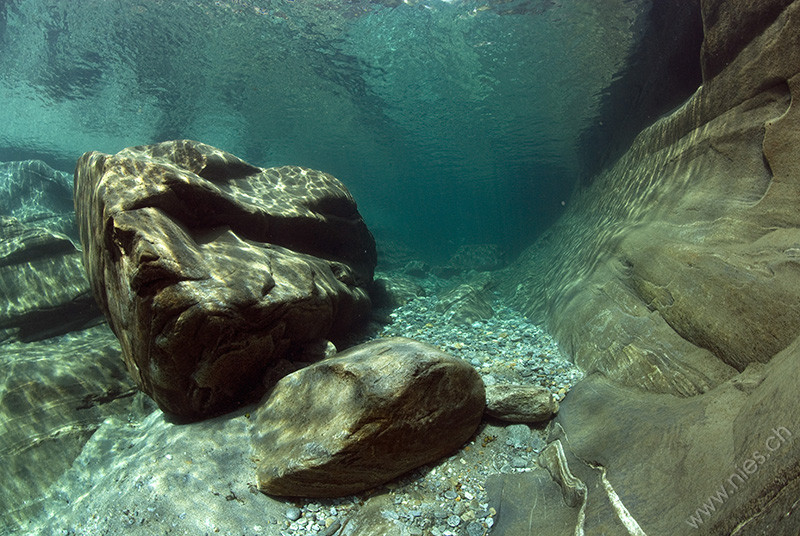 Grinded rocks and sunlight patterns