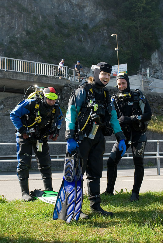 Three divers