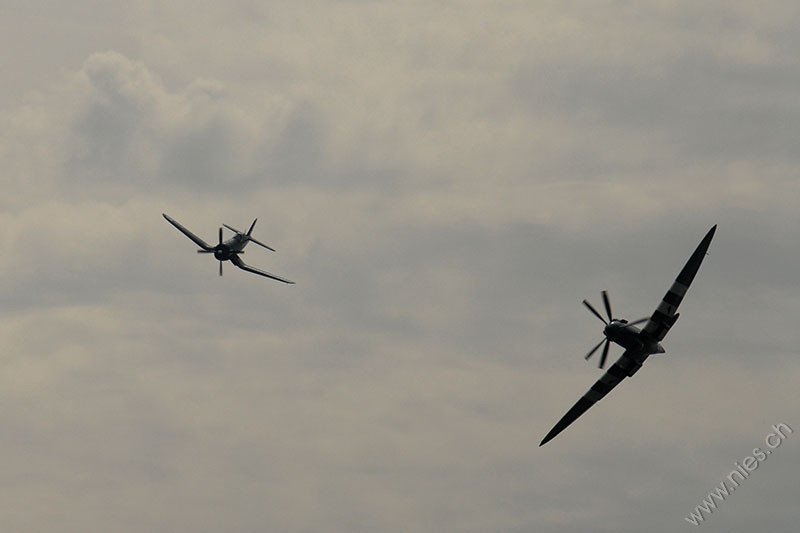 Corsair F4U and Supermarine Spitfire XIX