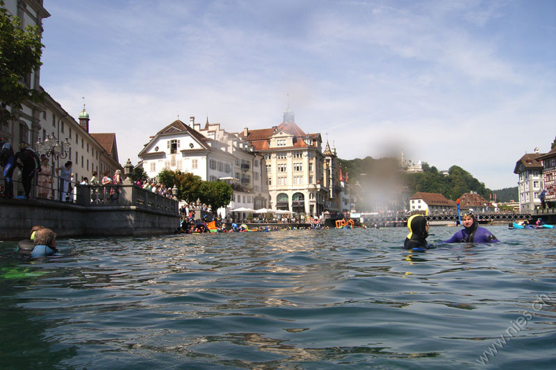 On the River Reuss through Lucerne