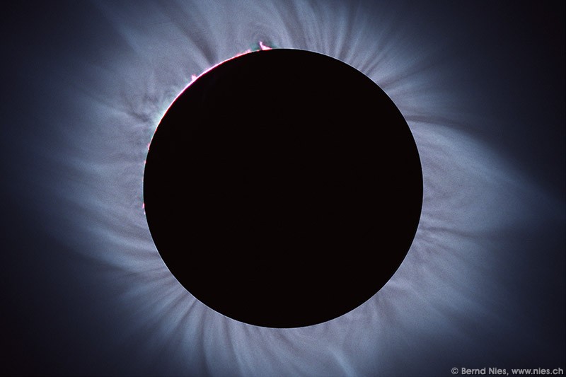 Sonnenfinsternis 2006 Protuberanzen/Korona Komposit