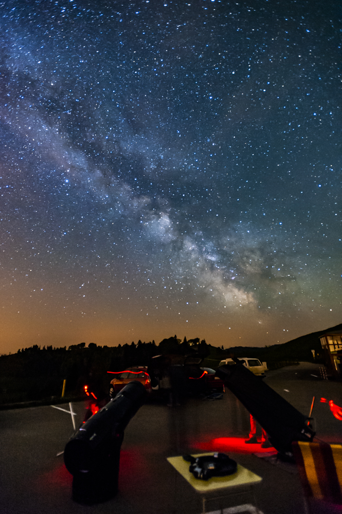 Milky Way above Telescopes