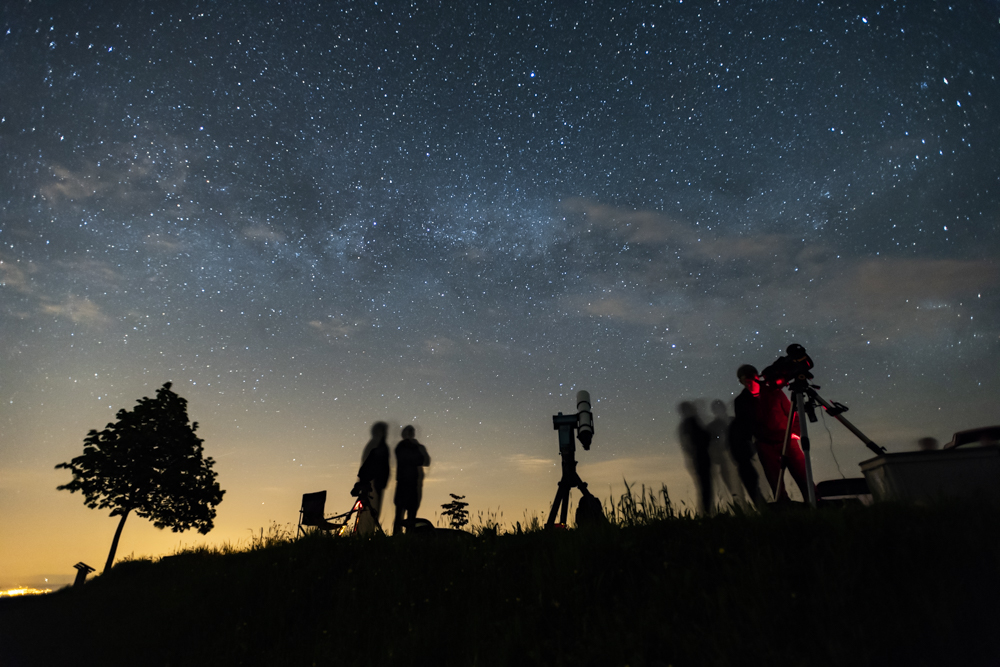 Milky Way above Telescopes