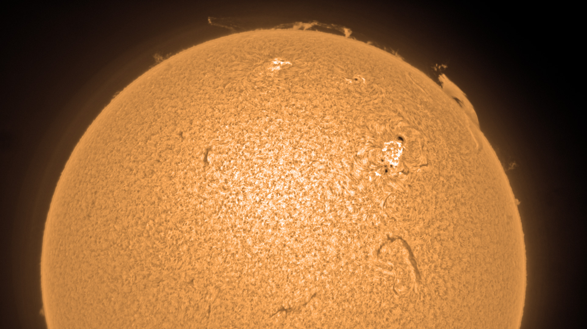 Sun on 23 June 2022 in Hα