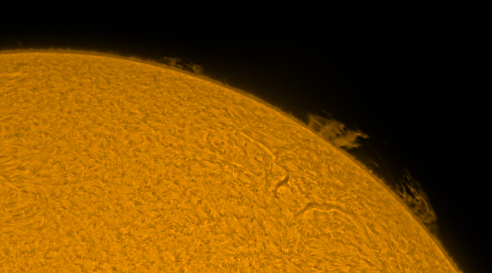 Sun on 3 July 2022 in Hα