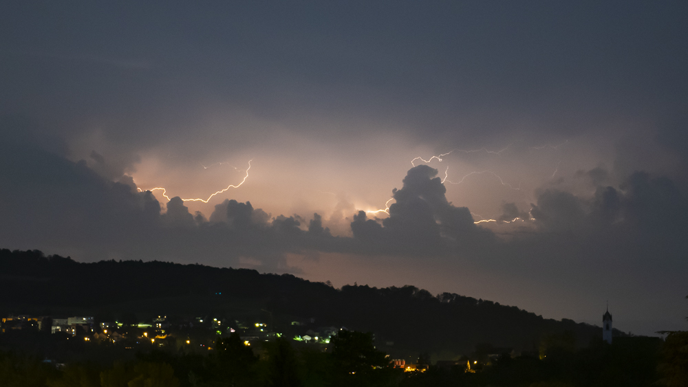 Thunderstorm in central Switzerland