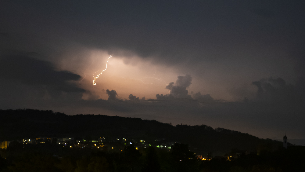 Thunderstorm in central Switzerland