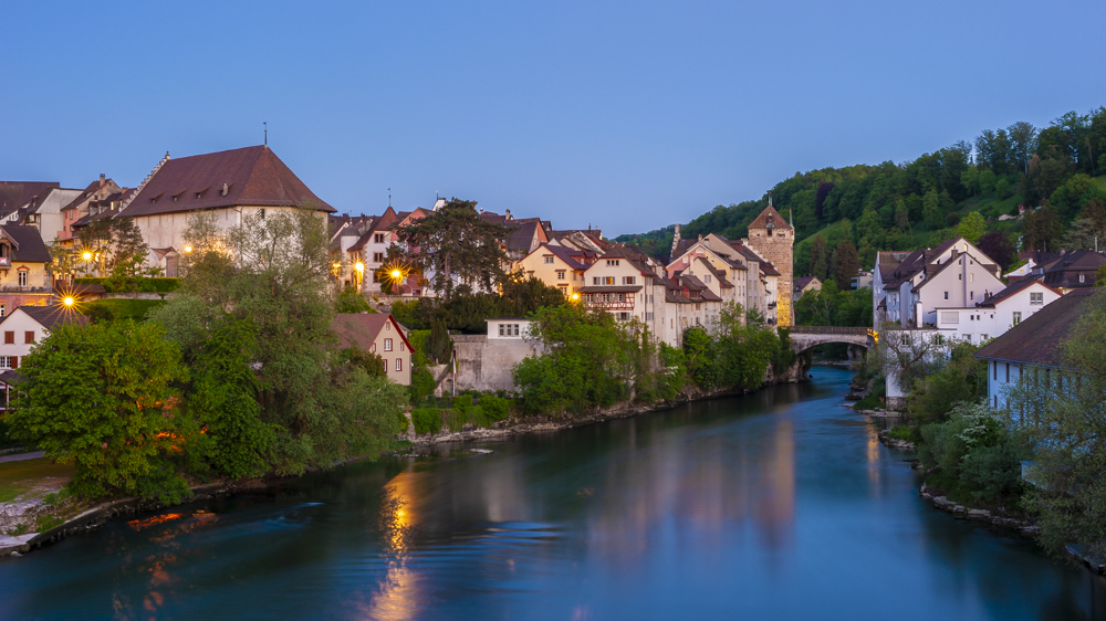 Brugg in der Morgendämmerung