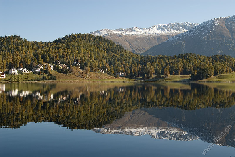 Spiegelung im St. Moritzer See © Bernd Nies