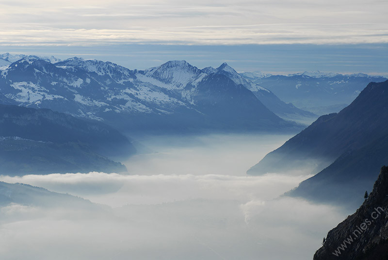 Nebel über Vierwaldstättersee