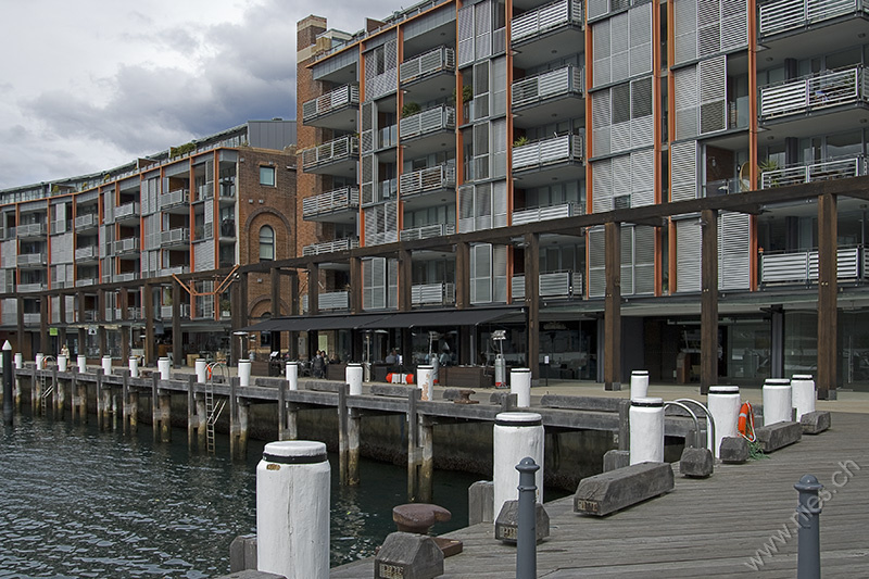 Alter Hafen) Luxuswohnungen (ab AUD 1.5 Mio.) in der alten Hafenanlage von Sydney.