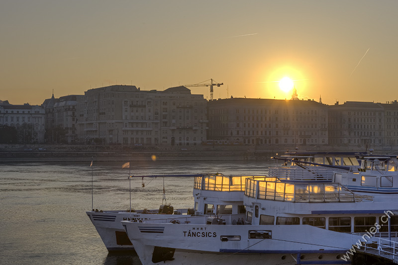 Sonnenaufgang über Donau