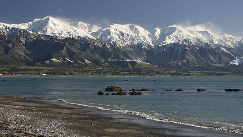 Snowy mountain range