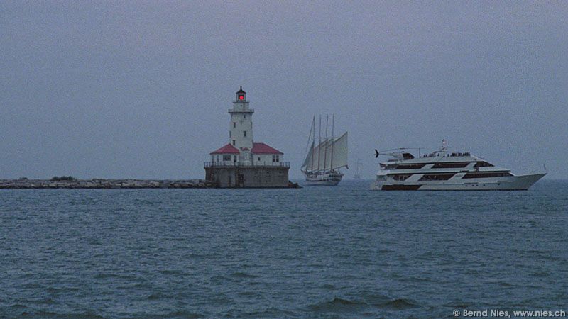 Lighthouse with Ships