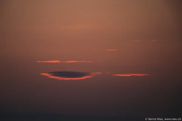 Cloud above horizon