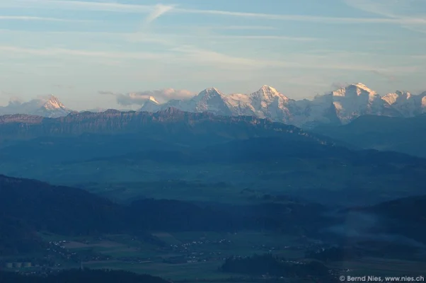 Alps with sunset