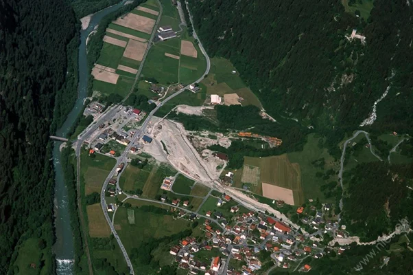 Debris flow at Rueun