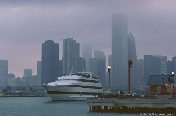 Skyline mit Schiff