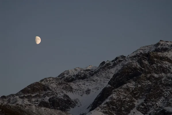 Moon Rise over Piz Mezzaun