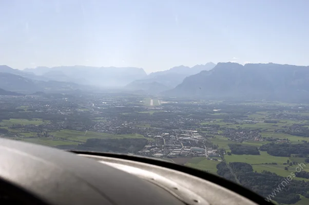 Approaching Salzburg Airport