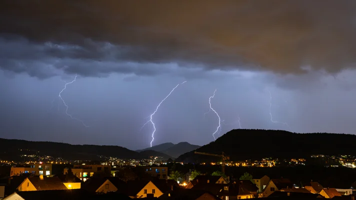 Thunderstorm above Zurich