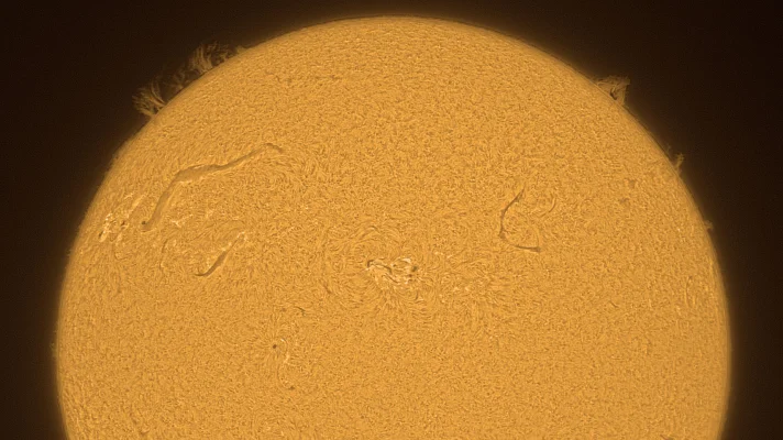 Sun on 20 June 2022 in Hα, stacked