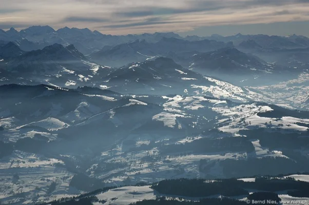 Winterlandschaft mit Dunst