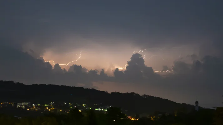 Thunderstorm in central Switzerland