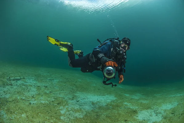 Diver with Fisheye