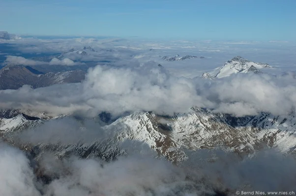 Alps with clouds