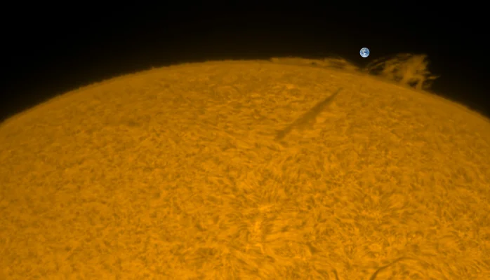 Solar prominence on 5. Juli 2022 in Hα