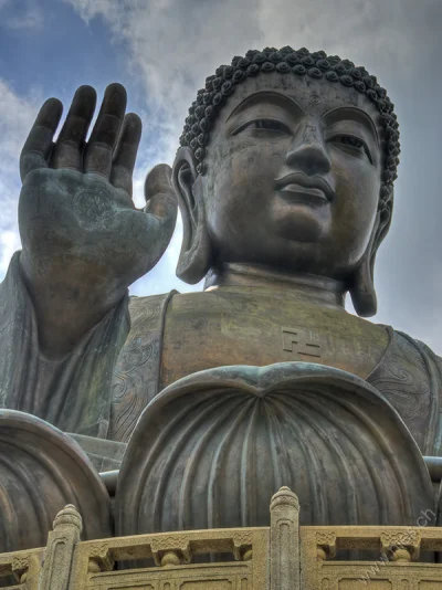 Buddha with swastika