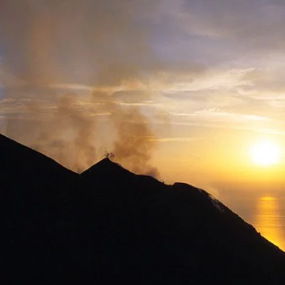 Sunset with Volcano