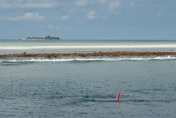 Deco buoy in lagoon